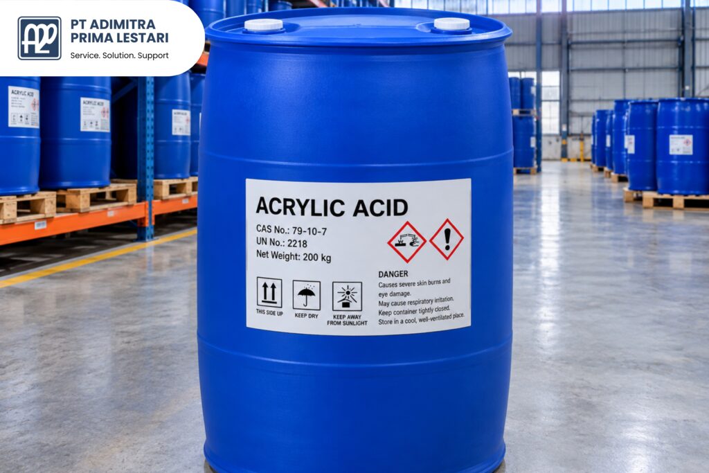 Acrylic Acid untuk Material Konstruksi - PT Adimitra Prima Lestari Distributor Bahan Kimia Industri